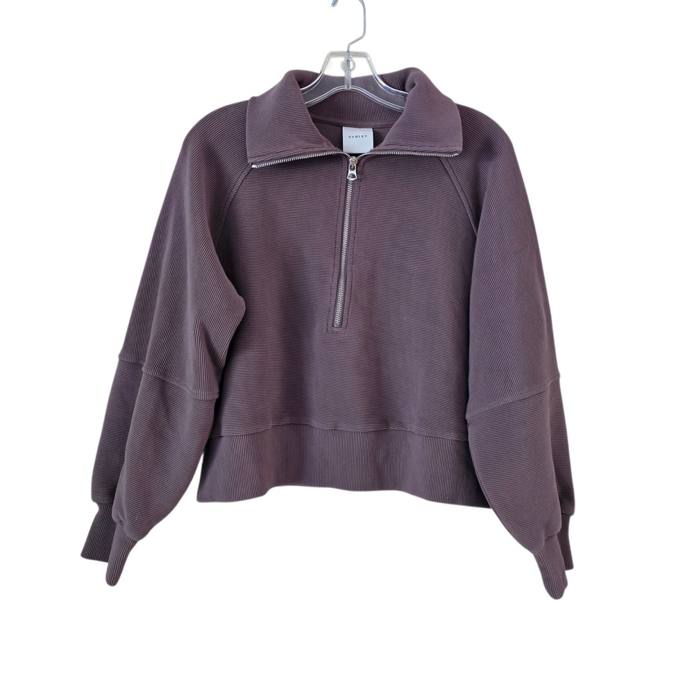 VARLEY Womens 3/4 Zip Brown Sweater‎  Size Small